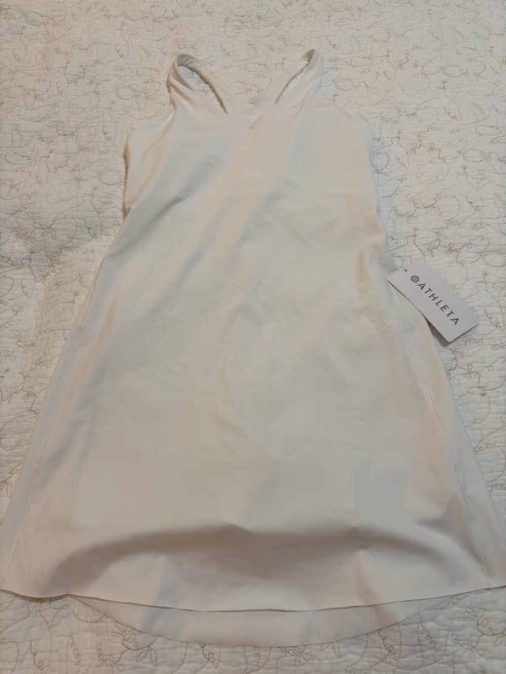 Athleta Cream High-Low Active Dress